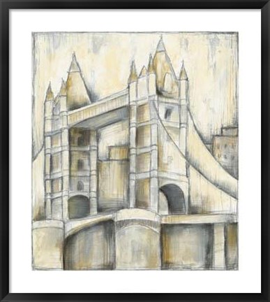 Framed Urban Bridgescape II Print