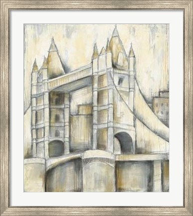 Framed Urban Bridgescape II Print