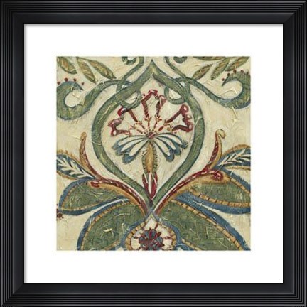 Framed Textured Tapestry I Print