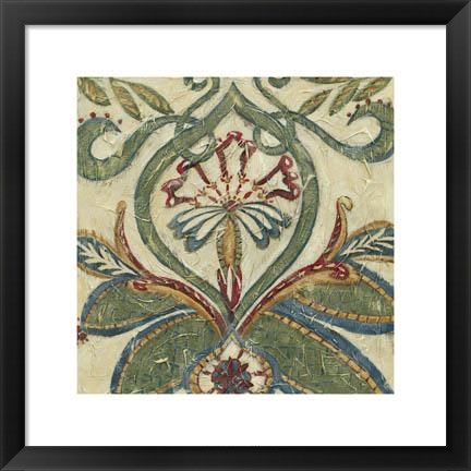 Framed Textured Tapestry I Print