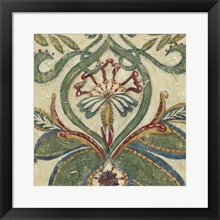 Framed Textured Tapestry I Print