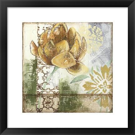 Framed Globeflower Fresco I Print