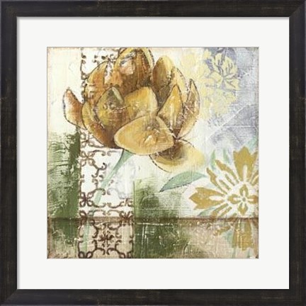 Framed Globeflower Fresco I Print