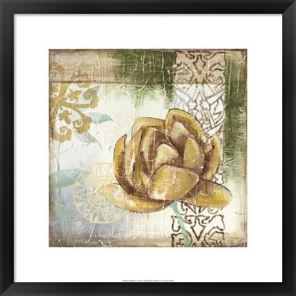 Framed Globeflower Fresco II Print