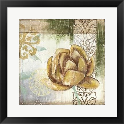 Framed Globeflower Fresco II Print