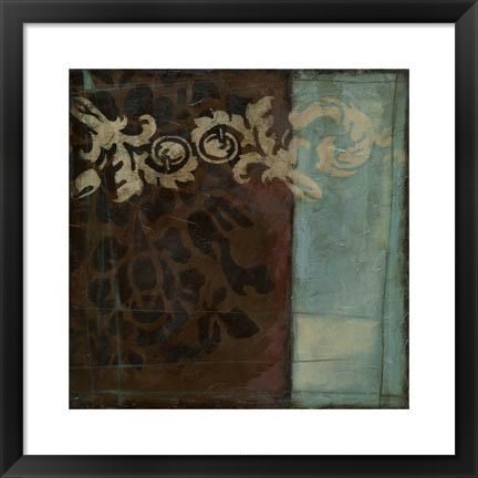 Framed Damask Tapestry I Print