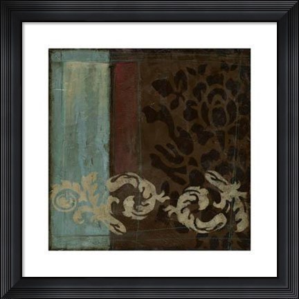 Framed Damask Tapestry II Print
