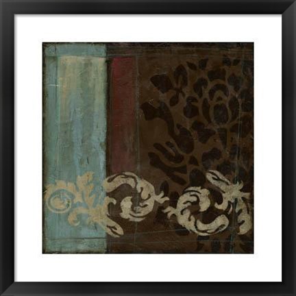 Framed Damask Tapestry II Print