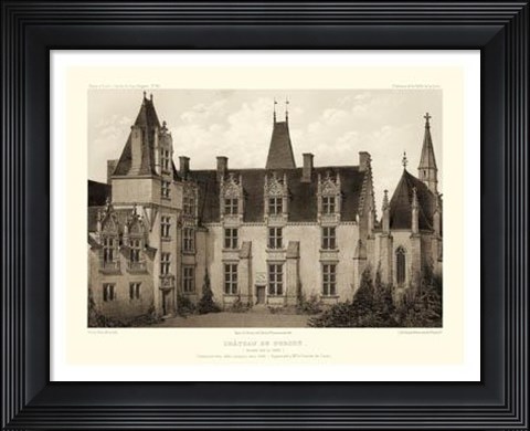 Framed Petite Sepia Chateaux I Print