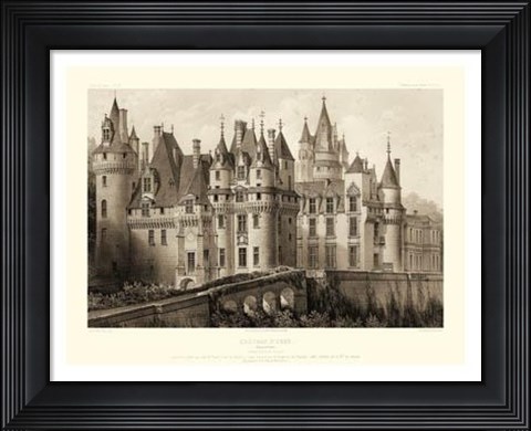 Framed Petite Sepia Chateaux II Print
