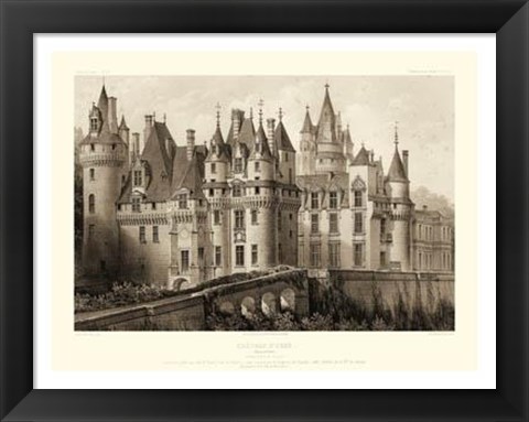 Framed Petite Sepia Chateaux II Print