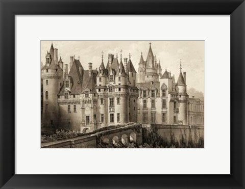 Framed Petite Sepia Chateaux II Print