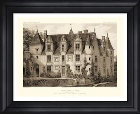 Framed Petite Sepia Chateaux III Print