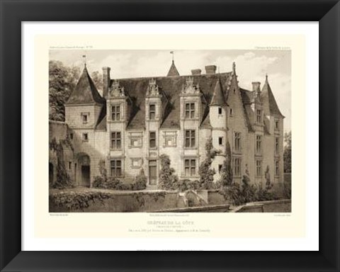 Framed Petite Sepia Chateaux III Print