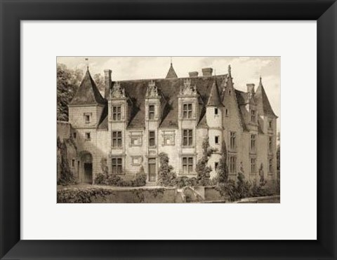 Framed Petite Sepia Chateaux III Print