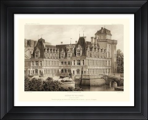 Framed Petite Sepia Chateaux IV Print