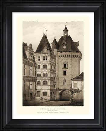 Framed Petite Sepia Chateaux VI Print