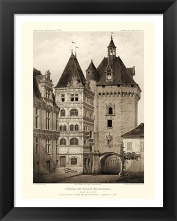 Framed Petite Sepia Chateaux VI Print