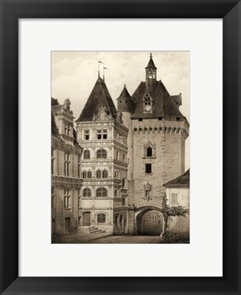 Framed Petite Sepia Chateaux VI Print