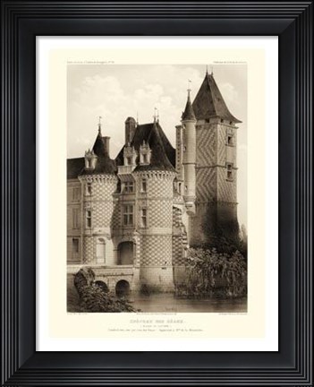 Framed Petite Sepia Chateaux VII Print