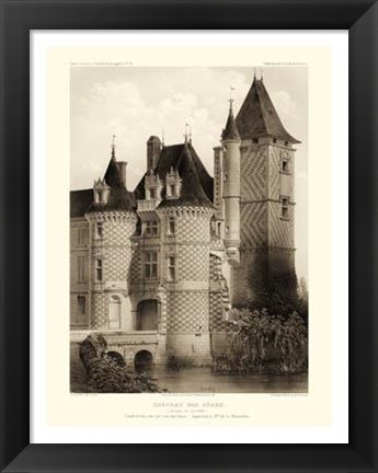 Framed Petite Sepia Chateaux VII Print