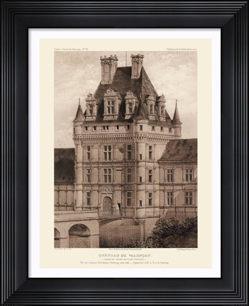 Framed Petite Sepia Chateaux VIII Print