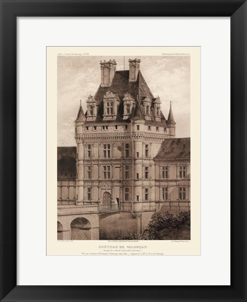 Framed Petite Sepia Chateaux VIII Print