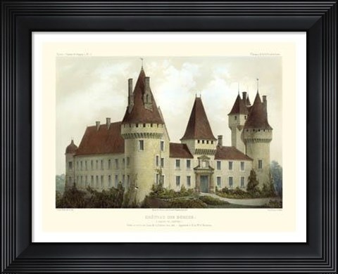 Framed Petite French Chateaux I Print
