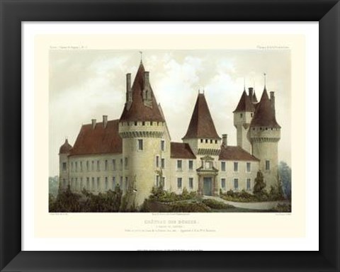 Framed Petite French Chateaux I Print