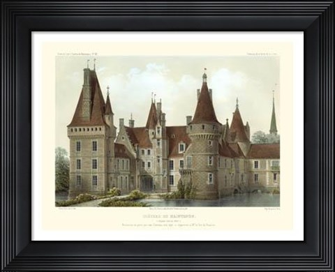 Framed Petite French Chateaux IV Print