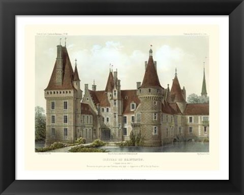 Framed Petite French Chateaux IV Print