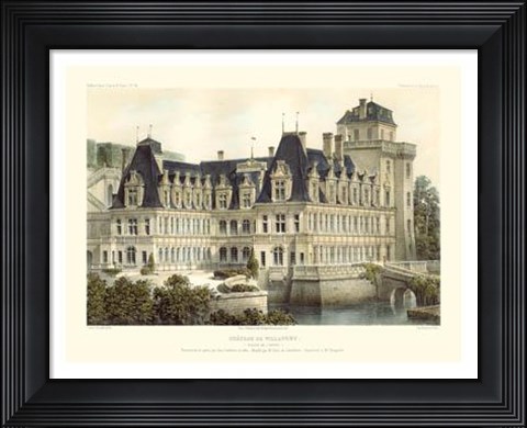 Framed Petite French Chateaux V Print
