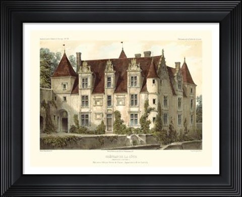 Framed Petite French Chateaux VI Print