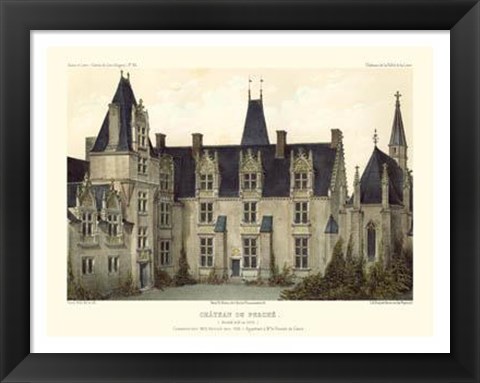 Framed Petite French Chateaux VIII Print