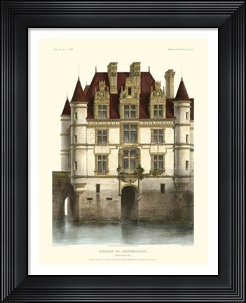 Framed Petite French Chateaux IX Print