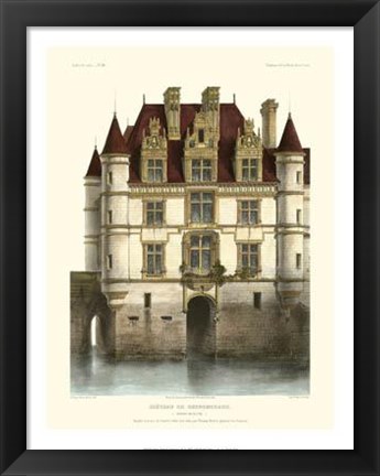 Framed Petite French Chateaux IX Print
