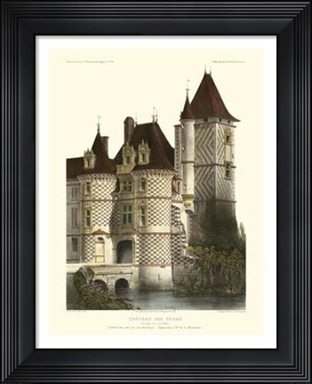Framed Petite French Chateaux X Print