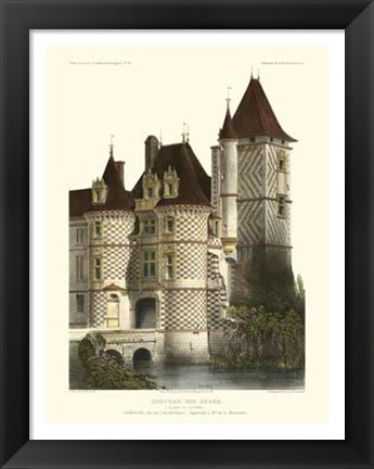 Framed Petite French Chateaux X Print