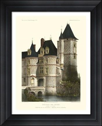 Framed Petite French Chateaux XII Print