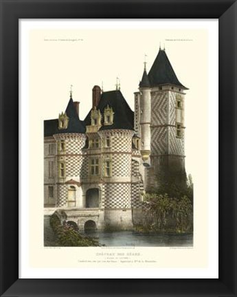 Framed Petite French Chateaux XII Print