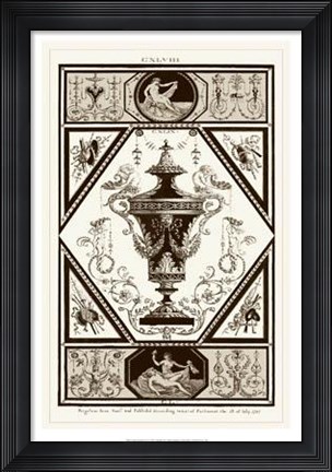 Framed Sepia Pergolesi Urn I Print