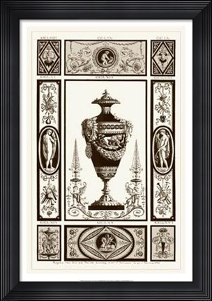 Framed Sepia Pergolesi Urn II Print