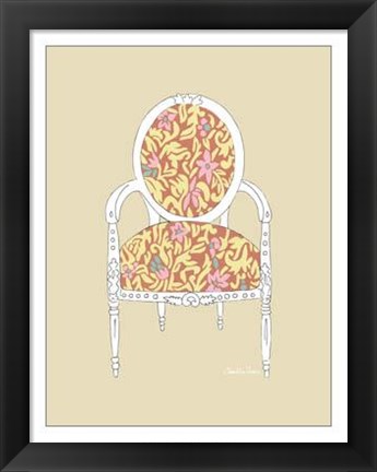 Framed Decorative Chair I Print