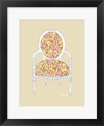 Framed Decorative Chair I Print
