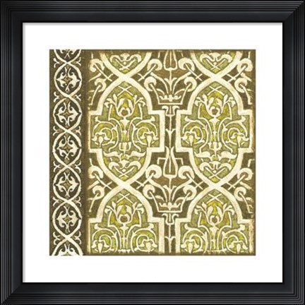 Framed Burnished Arabesque I Print