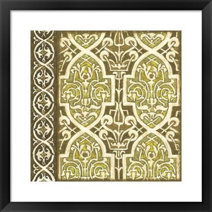 Framed Burnished Arabesque I Print