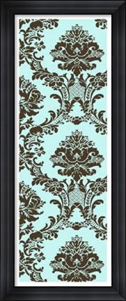 Framed Vivid Damask In Blue II Print