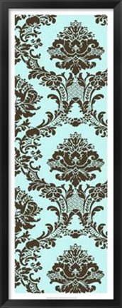 Framed Vivid Damask In Blue II Print