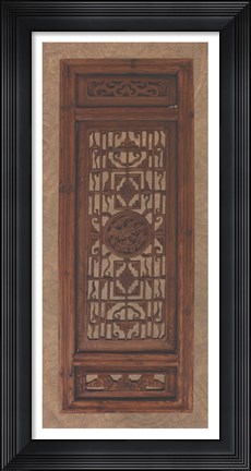 Framed Antique Shoji Screen I Print