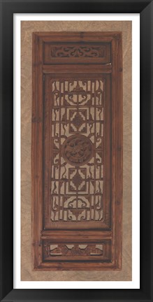 Framed Antique Shoji Screen I Print